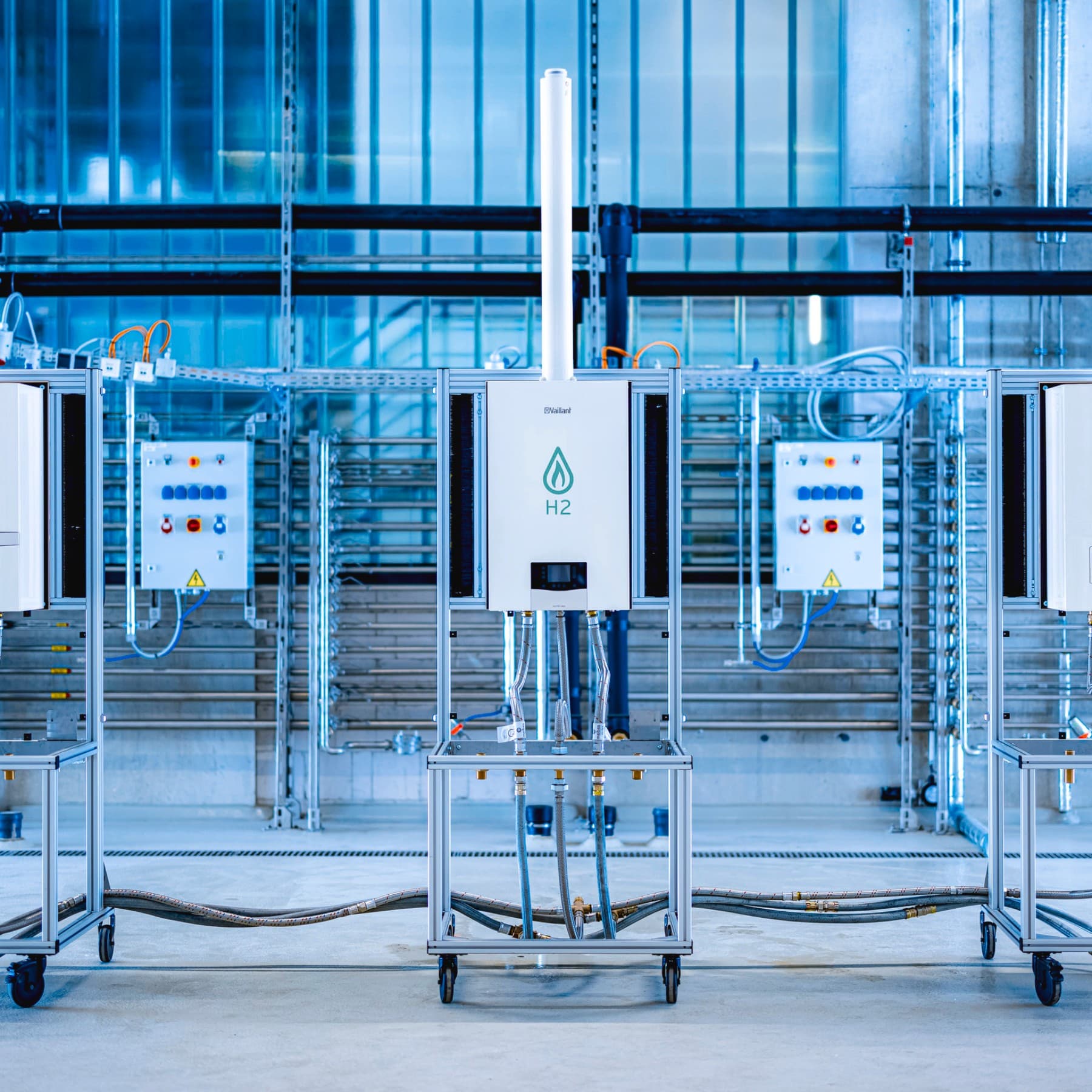 Vaillant brintkedel i et testcenter