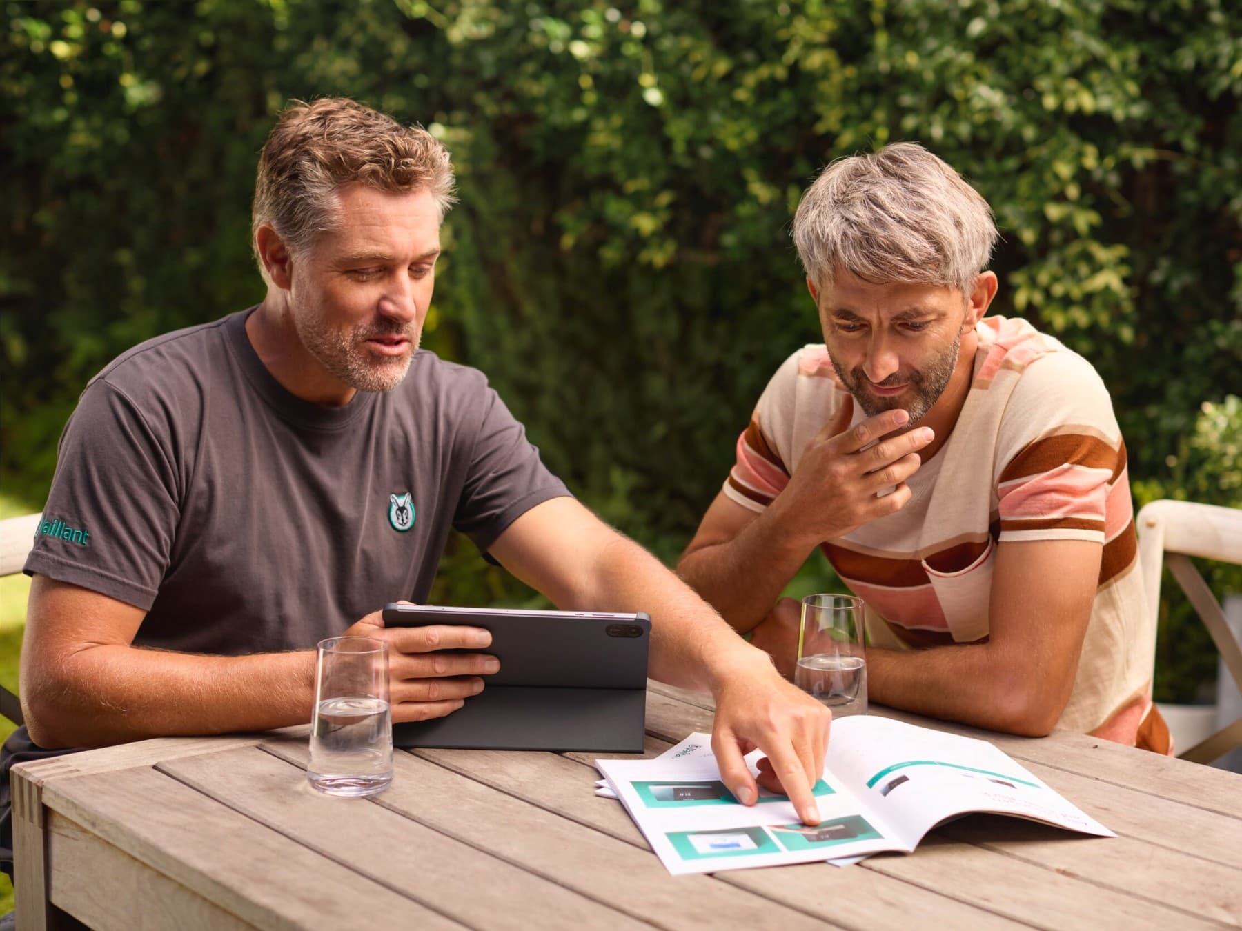 Vaillant-ekspert og husejer i samtale
