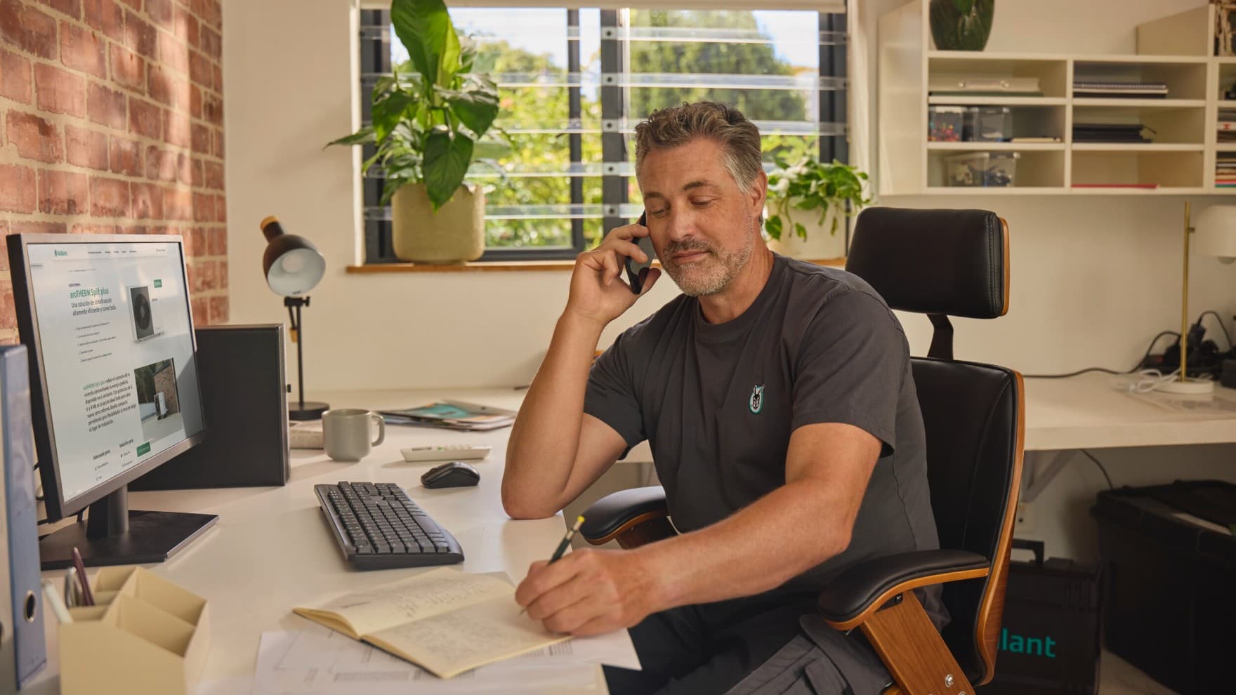 En Vaillant-ekspert i telefonen