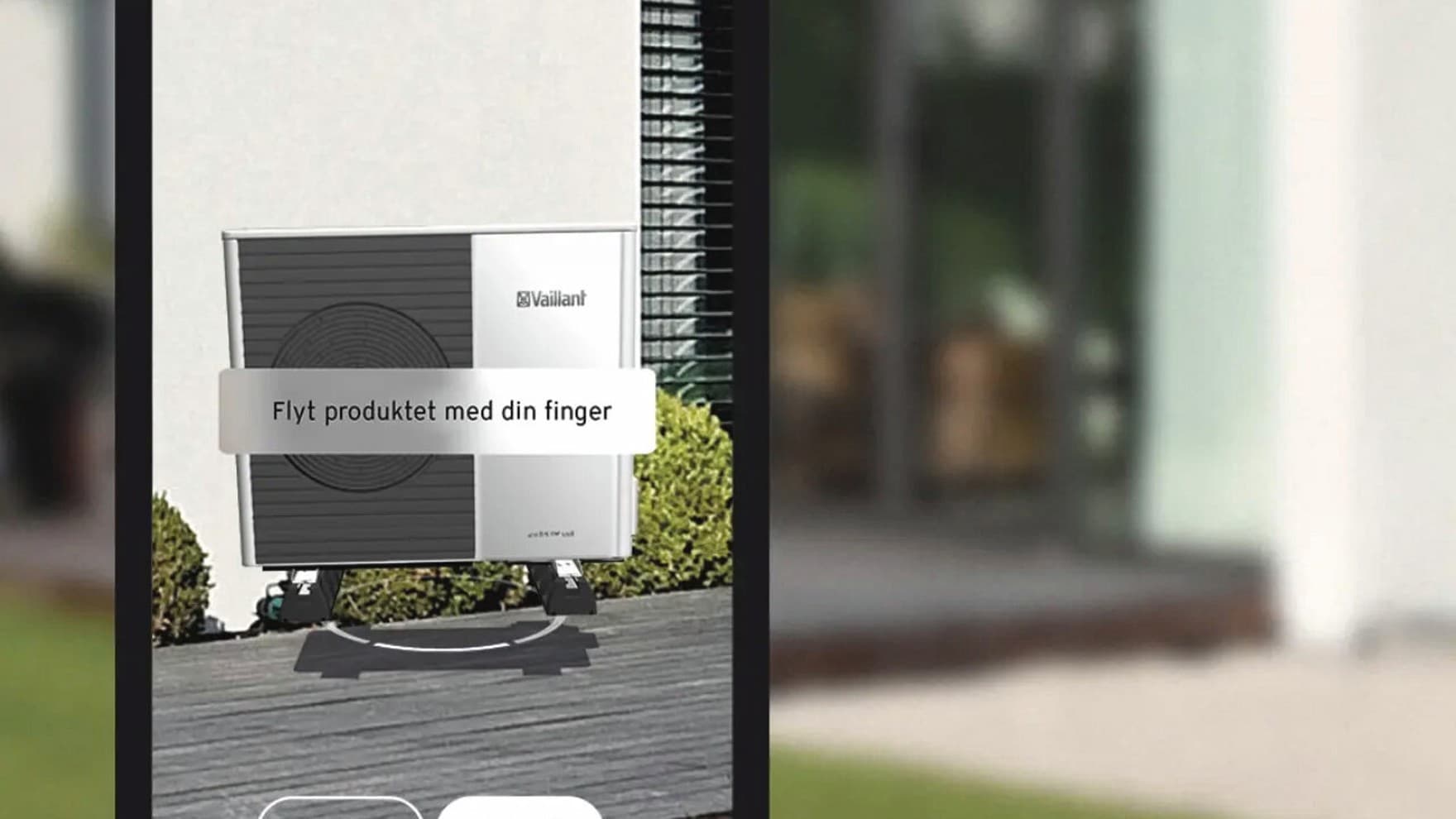 Ser placering af produkt med telefonen