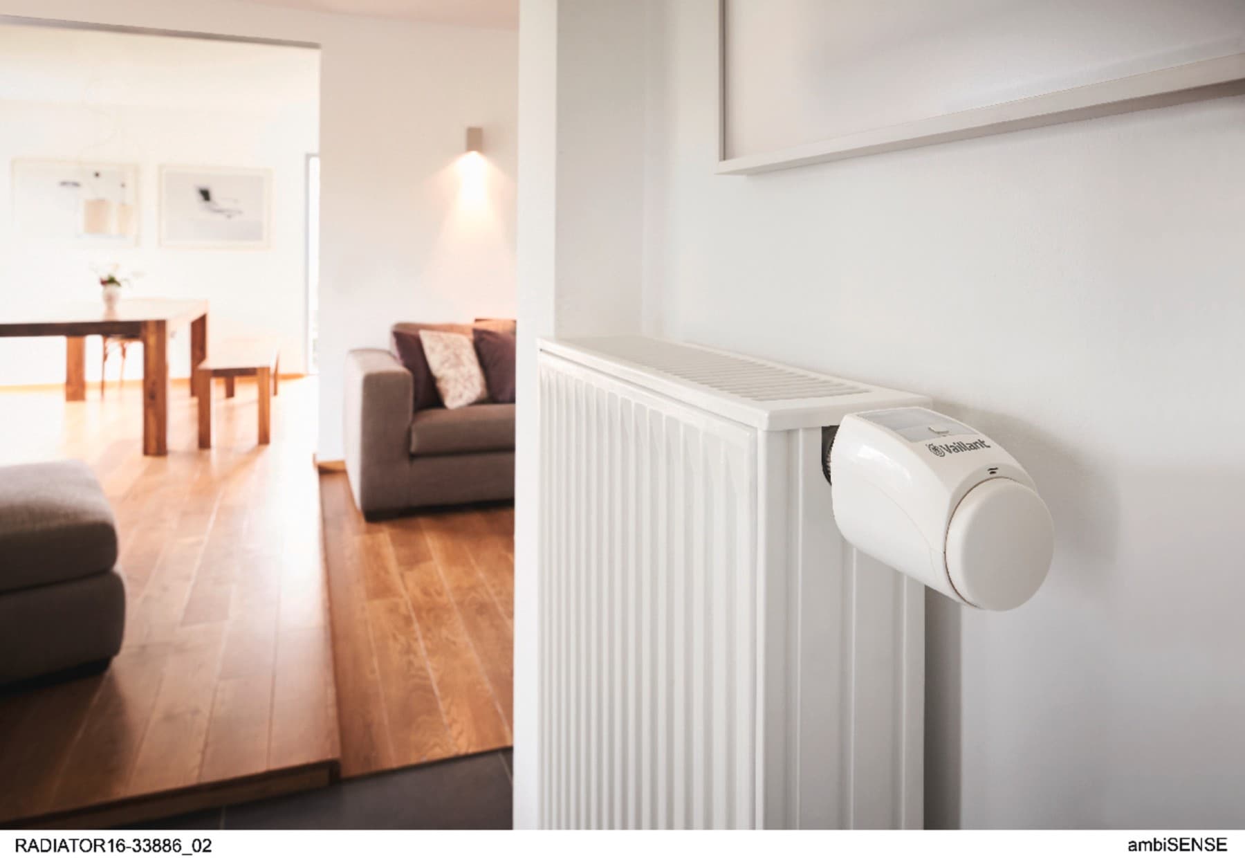 Radiator i en lejlighed i nærbillede